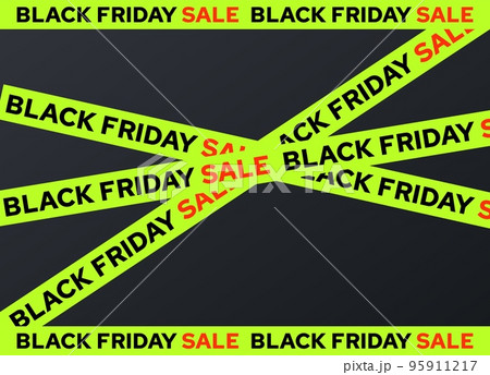 Ribbon with inscription Black Friday sale on green background Ribbon with inscription Black Friday sale on green background 95911217