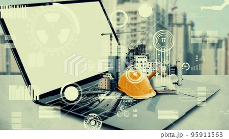 Innovative architecture and inventive civil plan building construction project 95911563