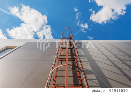 Stairway to the roof of the store building. Stairway to the roof of the store building. 95911630