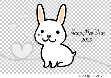 2023年新年賀卡(橫版)兔子 2023年新年賀卡(橫版)兔子 95912366