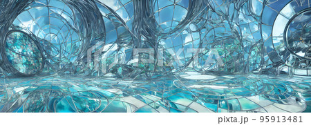 Future eco City. Abstract, fantasy, 3D illustration Future eco City. Abstract, fantasy, 3D illustration 95913481