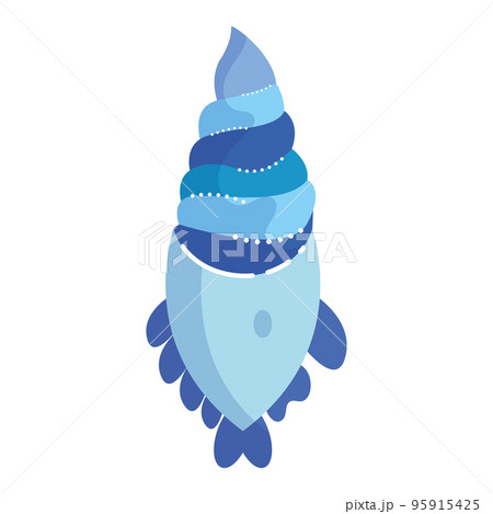 Isolated blue monochromed ice cream icon Vector 95915425