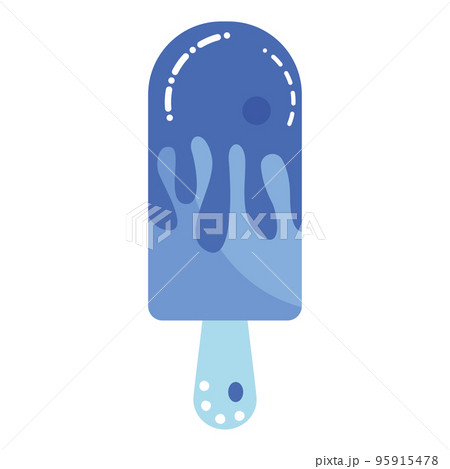Isolated blue monochromed popsicle icon Vector 95915478