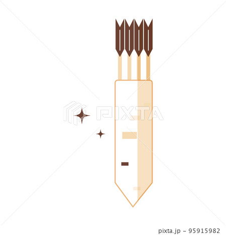 Isolated medieval leather quiver icon Vector 95915982