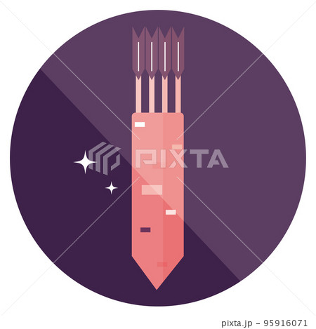 Isolated medieval leather quiver icon Vector 95916071