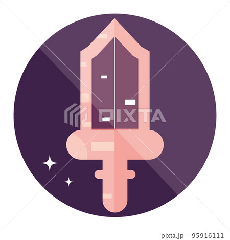 Isolated medieval sword weapon icon Vector Isolated medieval sword weapon icon Vector 95916111