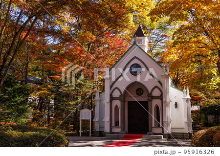 軽井沢　旧軽井沢礼拝堂 95916326