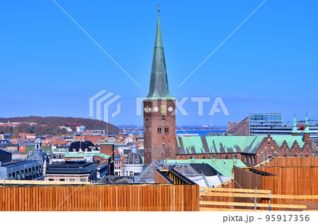 Travel to Scandinavia under summer on holiday,Aarhus in Denmark 95917356