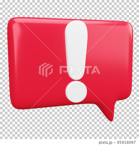 Red emergency notifications alert, 3D rendering. Red emergency notifications alert, 3D rendering. 95918097