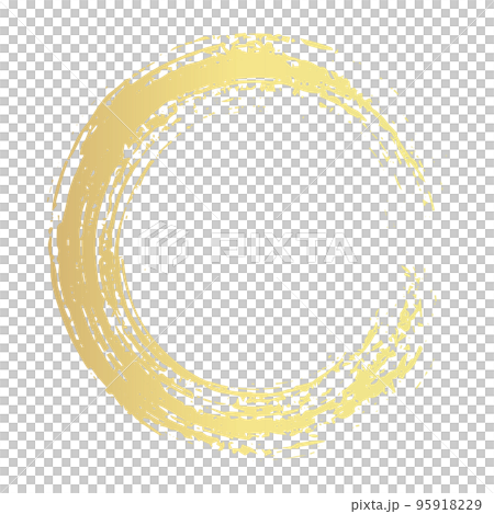 金色圓圈畫筆描邊的矢量圖解 95918229