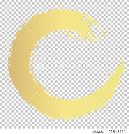 金色圓圈畫筆描邊的矢量圖解 金色圓圈畫筆描邊的矢量圖解 95918231
