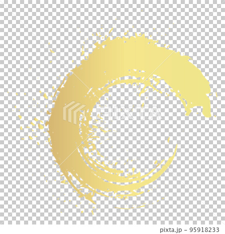 Vector illustration of a golden circle brush stroke 95918233