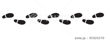 footprint foot banner vector illustration 95920370