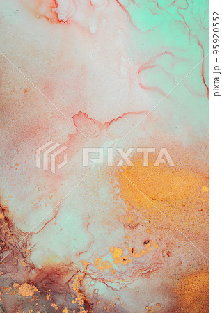 Marble ink abstract art from exquisite original painting for abstract background 95920552