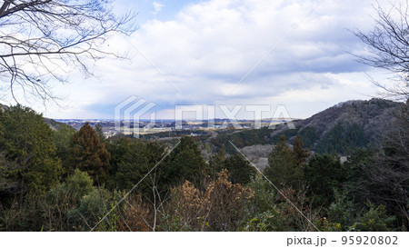 小倉城跡からの景色／埼玉県比企郡ときがわ町【比企城館跡群】 95920802