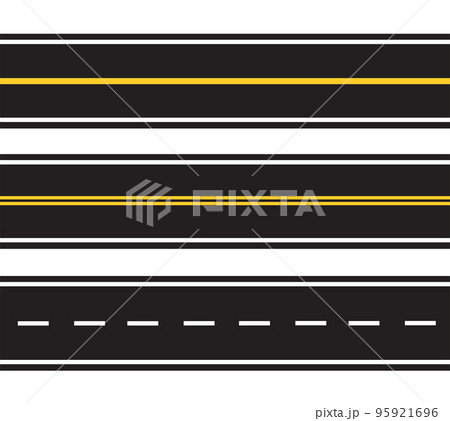 straight road. travel concept vector illustrationのイラスト素材 [95921696] - PIXTA