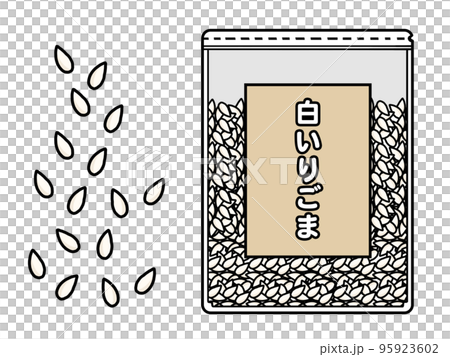 白ごまのイラスト 95923602