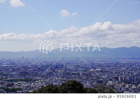 京都 東山 青龍殿西展望台から望む、京都市街地(北西方向、秋) 京都 東山 青龍殿西展望台から望む、京都市街地(北西方向、秋) 95926001