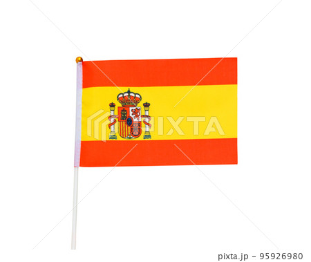 Spanish flag, isolated on white background 95926980