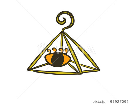 ミステリアスなピラミッドのインテリア（取っ手付きver） 95927092