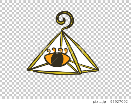 ミステリアスなピラミッドのインテリア（取っ手付きver） 95927092