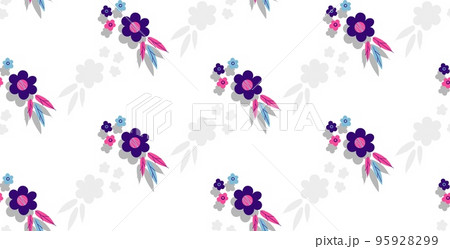 Seamless vector pattern made of beautiful flowers 95928299