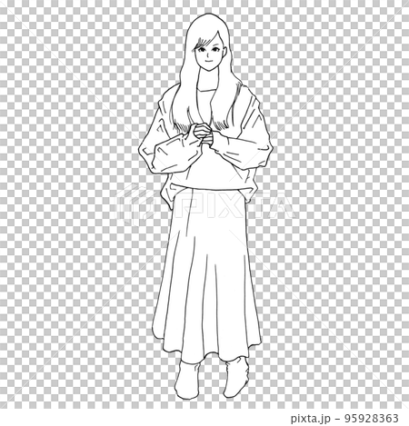 Woman awakening from prayer 95928363