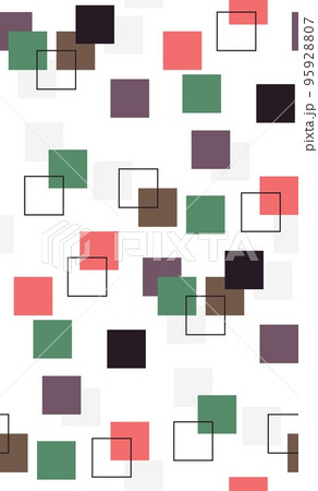 Seamless vector pattern made of rectangles solid and outlined Seamless vector pattern made of rectangles solid and outlined 95928807