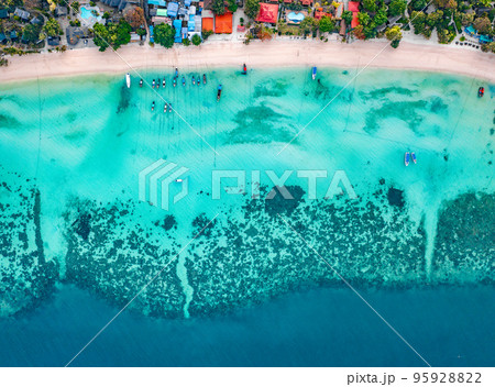 Aerial view of Laem Tong Beach or Laemtong bay in koh Phi Phi, Krabi, Thailand 95928822