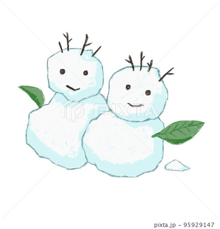 2体の雪だるま 2体の雪だるま 95929147