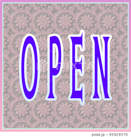 オープン 案内板 表示 プレート 95929570