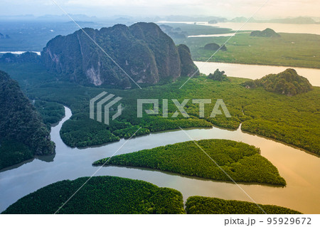 Aerial view of Phang Nga bay, Thailand Aerial view of Phang Nga bay, Thailand 95929672
