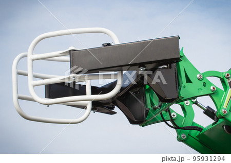 Loader machine using in agriculture for transport bales of straw Loader machine using in agriculture for transport bales of straw 95931294