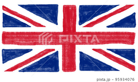 hand painted flag of the United Kingdom (UK) aka Union Jack tran 95934076