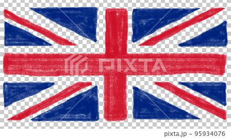 hand painted flag of the United Kingdom (UK) aka Union Jack tran 95934076