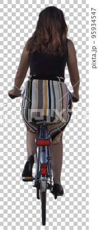stylish woman on a bike transparent PNG 95934547
