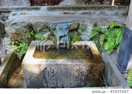 京都　伏見稲荷大社　御劔社（長者社神蹟）の手水 95935087