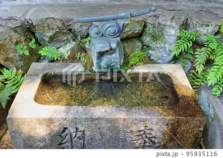 京都　伏見稲荷大社　御劔社（長者社神蹟）の手水 95935116