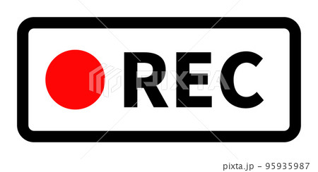 録画中を表すシンプルなアイコン 95935987