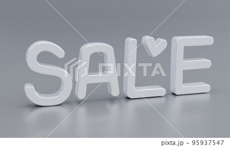 Great discount Sale 3D text banner or poster design isolate on background. Big Discount Sale Concept 95937547