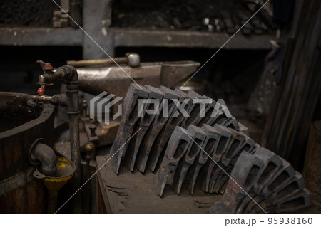 blacksmith tools and metal blanks in privet forge blacksmith tools and metal blanks in privet forge 95938160