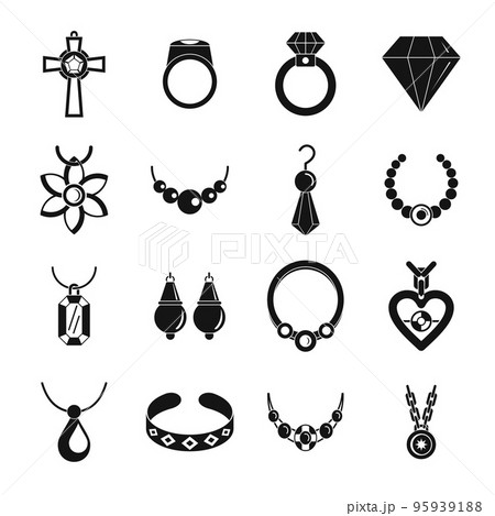 Premium Vector  Vector icons of jewelry bijou fashion accessories