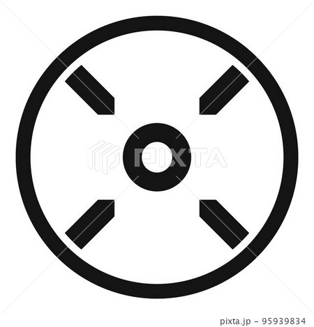 Modern gun target icon. Simple illustration of modern gun target vector icon for web design isolated on white background 95939834