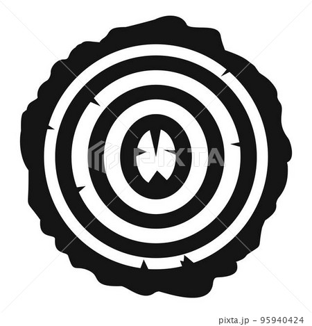 Tree rings icon. Simple illustration of tree rings vector icon for web design isolated on white background Tree rings icon. Simple illustration of tree rings vector icon for web design isolated on white background 95940424
