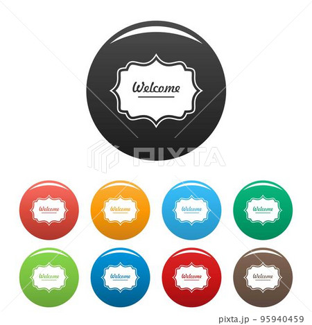 Weicome labelcicon. Simple illustration of...のイラスト素材 [95940459] - PIXTA
