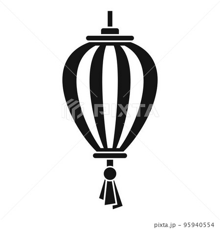 Outdoor asian lantern icon. Simple illustration of outdoor asian lantern vector icon for web design isolated on white background Outdoor asian lantern icon. Simple illustration of outdoor asian lantern vector icon for web design isolated on white background 95940554