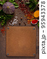 Variety of spices and herbs at table background. Cooking concept and ingredients 95943378