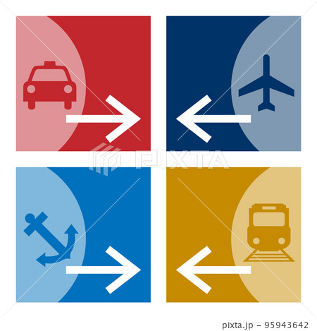 Collection of colorful and graphic pictograms Collection of colorful and graphic pictograms 95943642