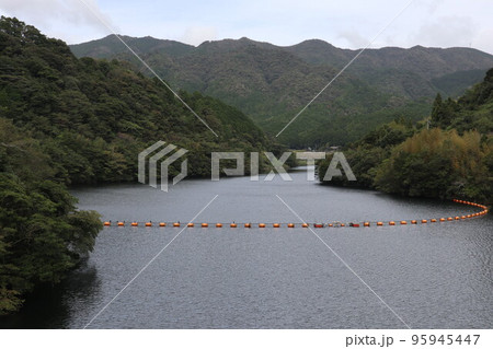 山口萩往還 一の坂ダムと錦鶏湖の秋風景 山口萩往還 一の坂ダムと錦鶏湖の秋風景 95945447