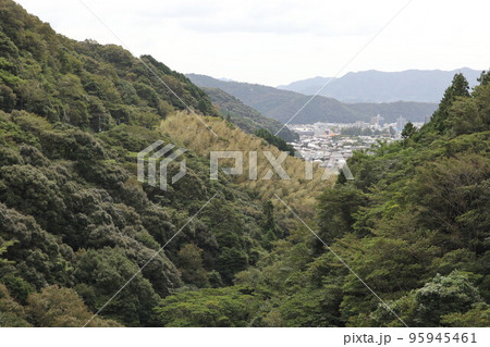 山口萩往還 一の坂ダムと錦鶏湖の秋風景 山口萩往還 一の坂ダムと錦鶏湖の秋風景 95945461